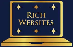 a logo with a letter on it says Rich Websites
